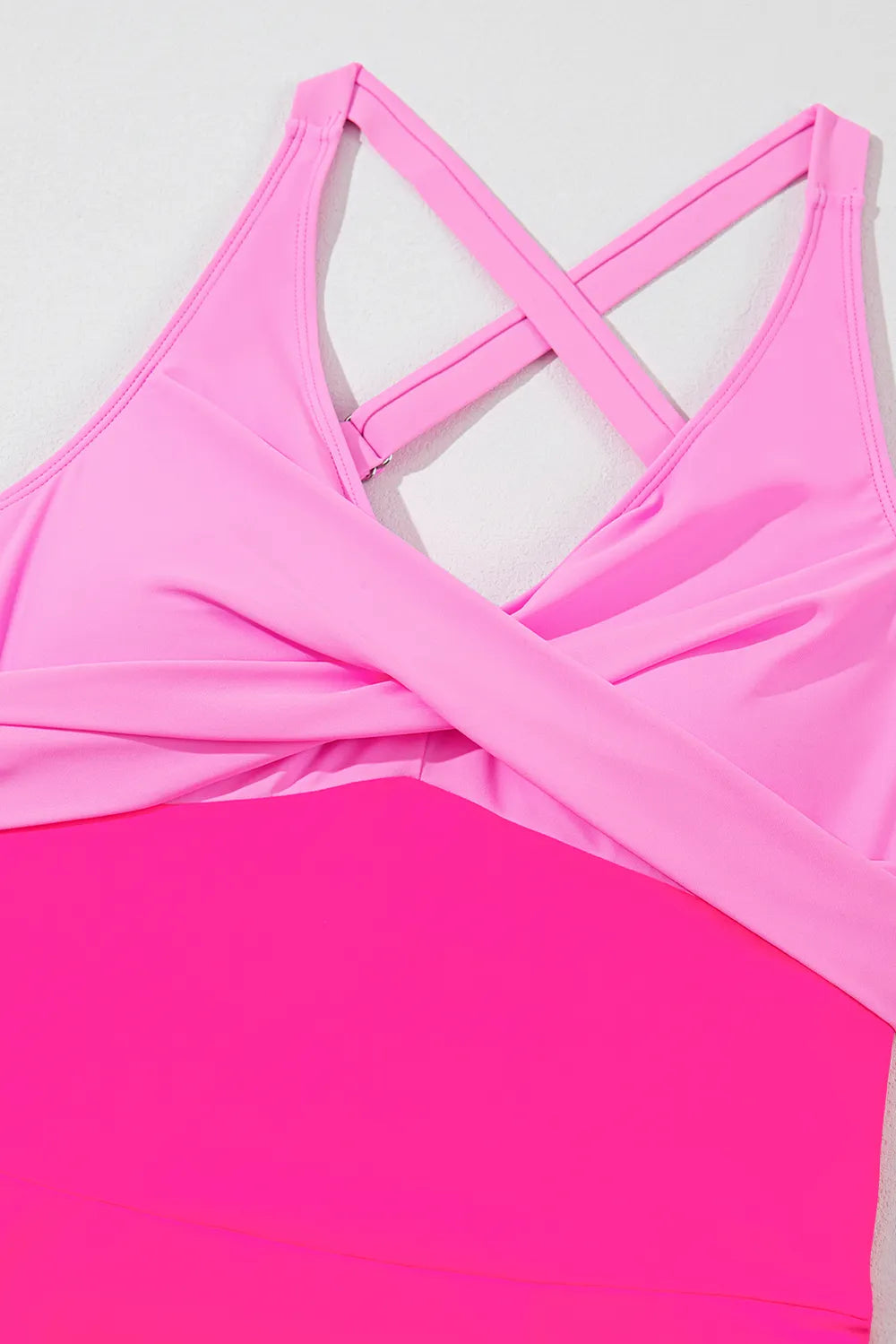Crisscross V-Neck One-Piece Swimwear - Fashorio