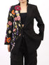 Pearl Detail Flower Lapel Collar Blazer - Fashorio