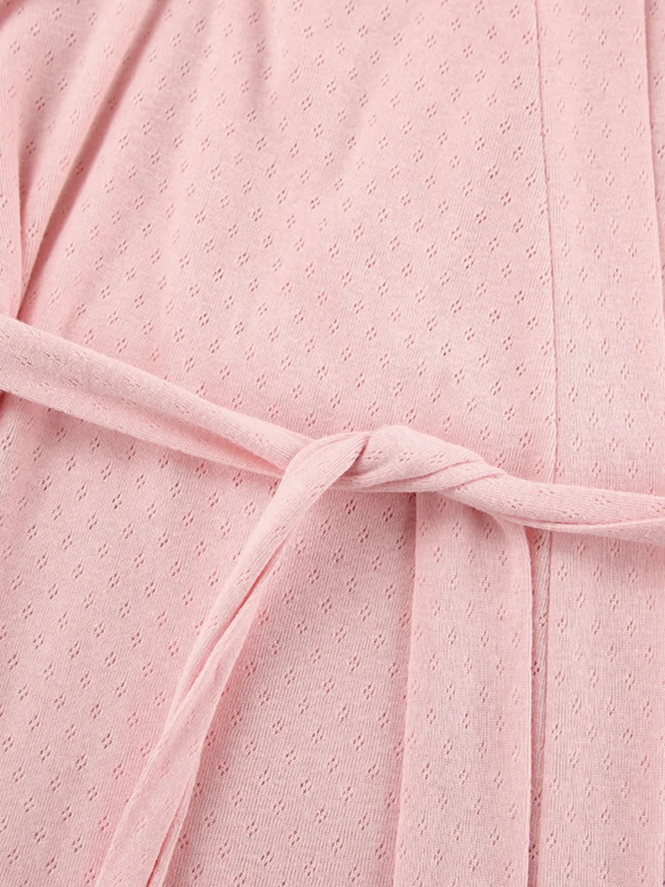 Tie Waist Kimono Sleeve Lounge Nightgown - Fashorio