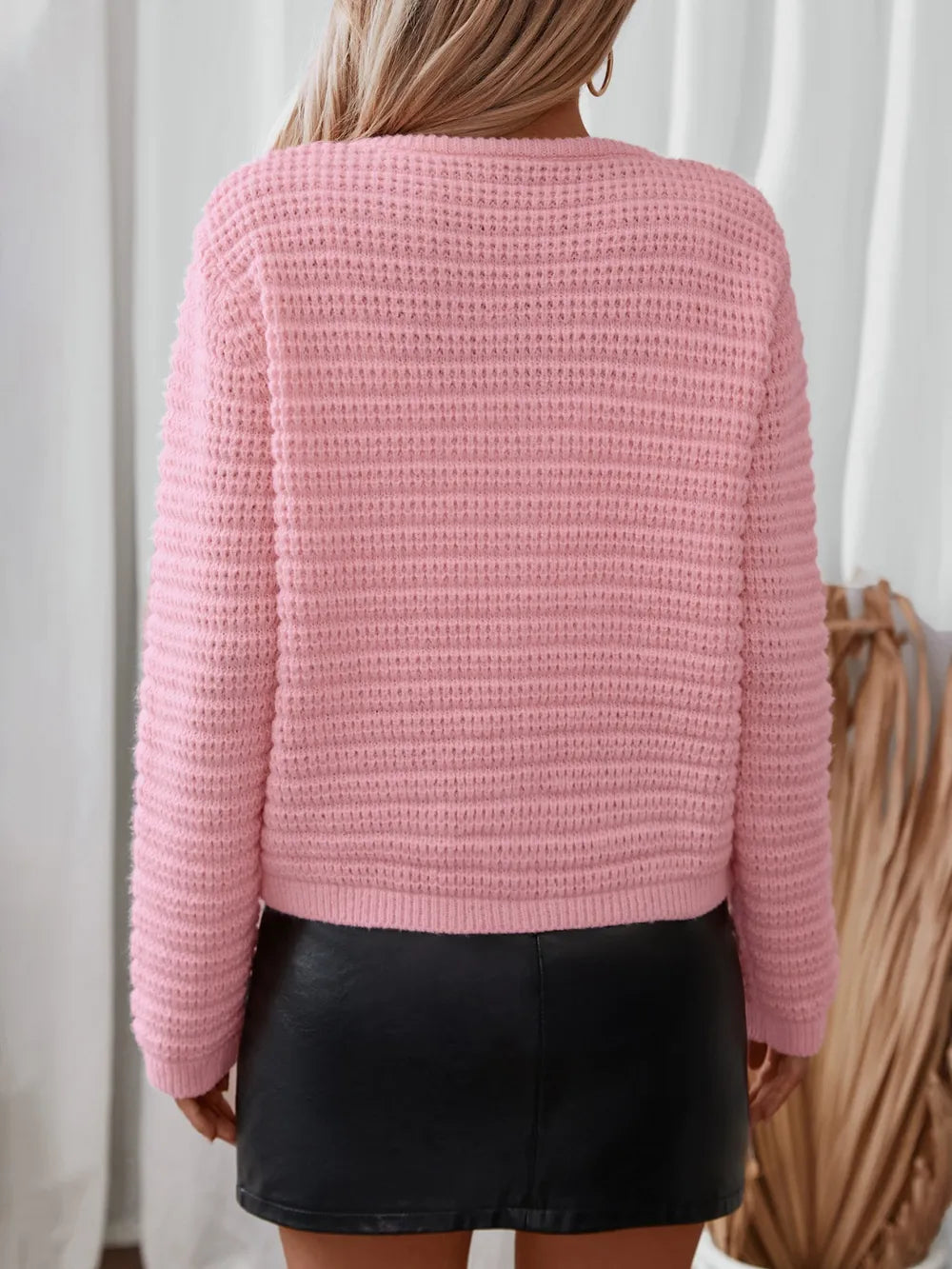 BUtton Up Long Sleeve Cardigan - Fashorio