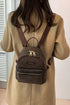 Suede Adjustable Strap Backpack Bag - Fashorio