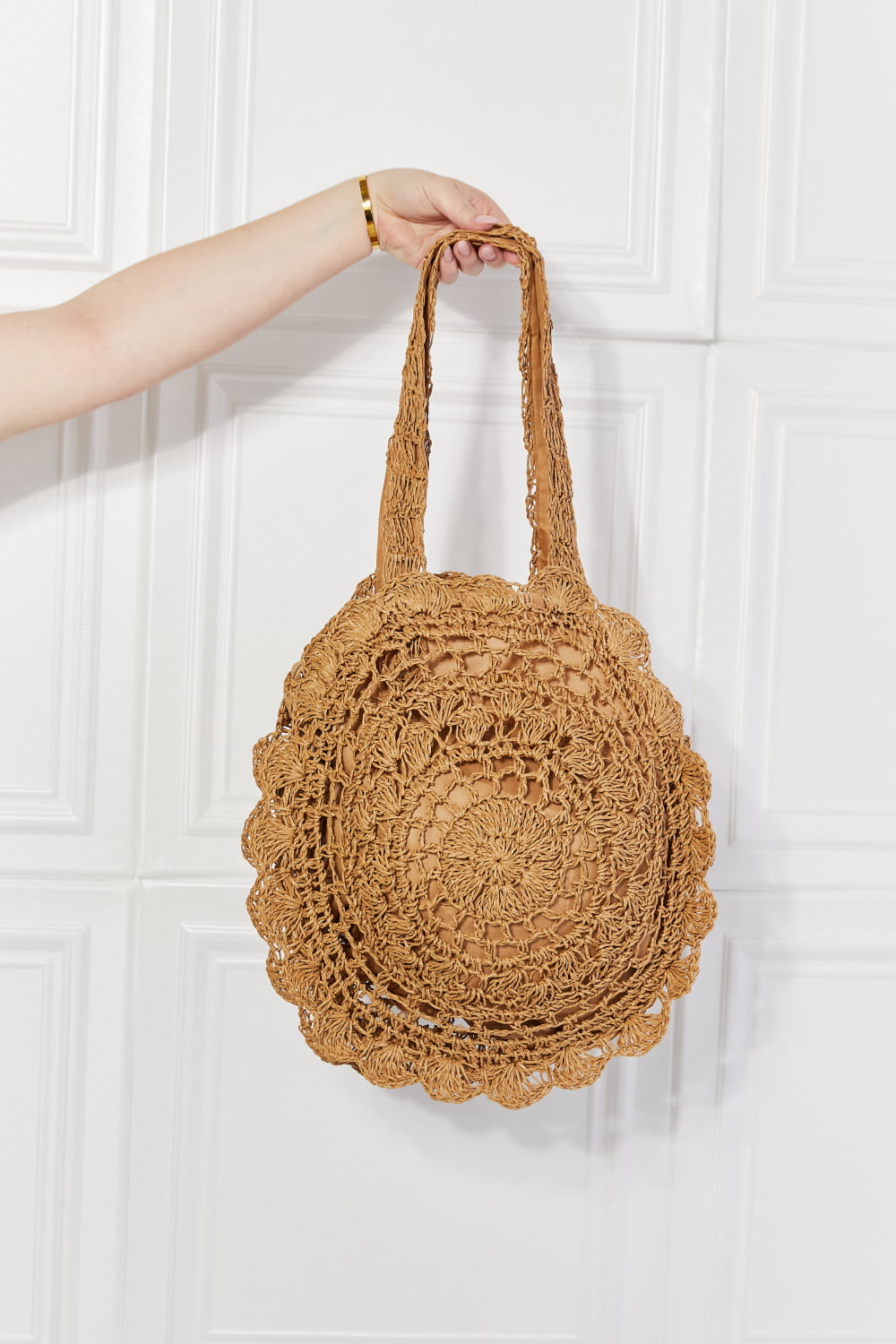 Justin Taylor Brunch Time Straw Rattan Handbag - Fashorio