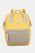Himawari Water Resistant Canvas Backpack Bag with Side Pockets Lemon Khaki One Size - Fashorio