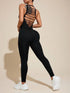 Cutout Wide Strap Active Jumpsuit - Fashorio