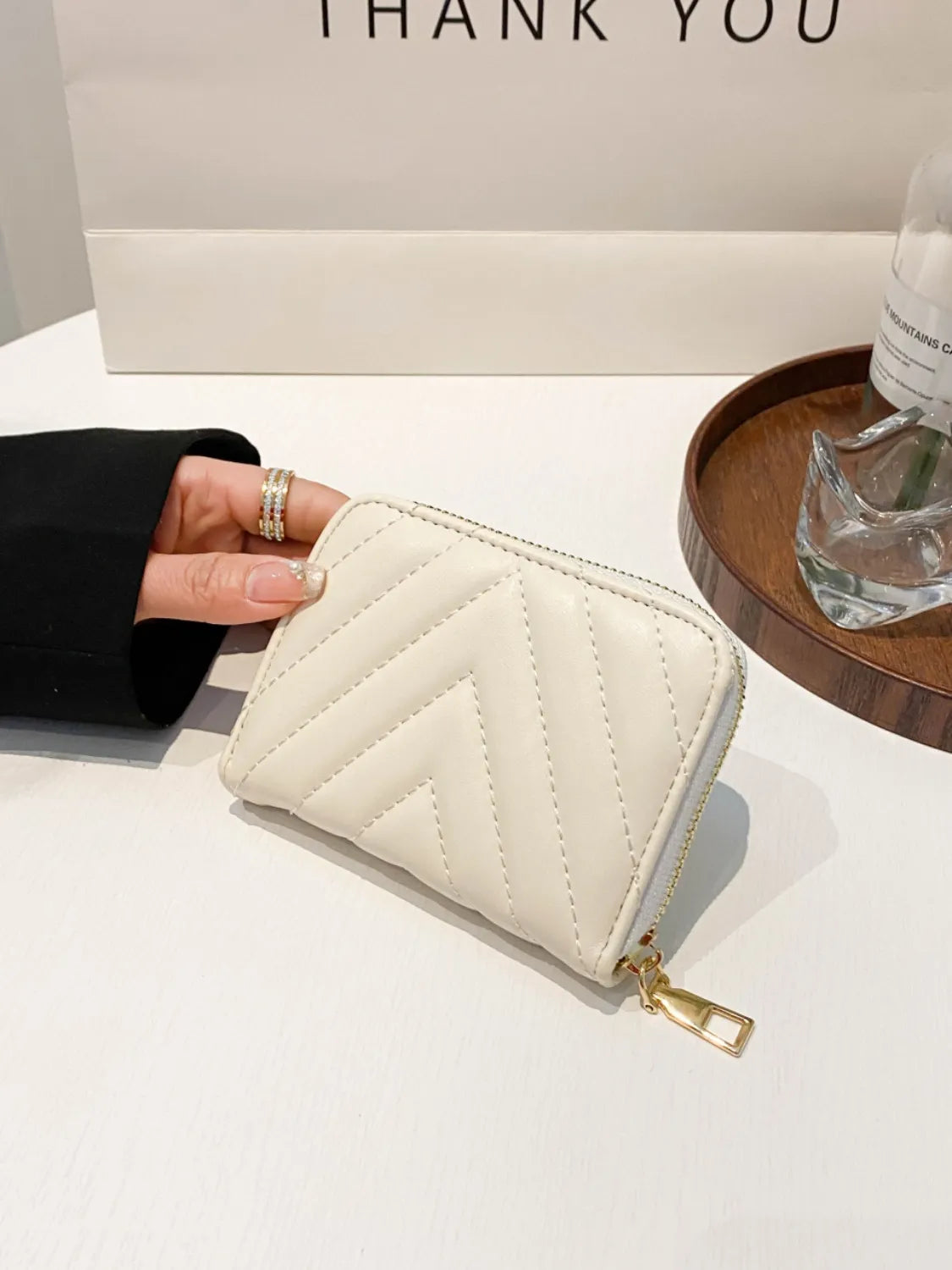 PU leather Solid Color Wallet - Fashorio