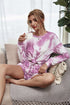 Tie-Dye Dropped Shoulder Top and Shorts Lounge Set - Fashorio