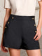 High-Waisted Shorts Black - Fashorio
