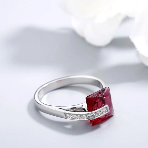 925 Sterling Silver Inlaid Zircon Ring - Fashorio