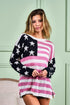 BiBi American Flag Low Gauge Knit Top - Fashorio