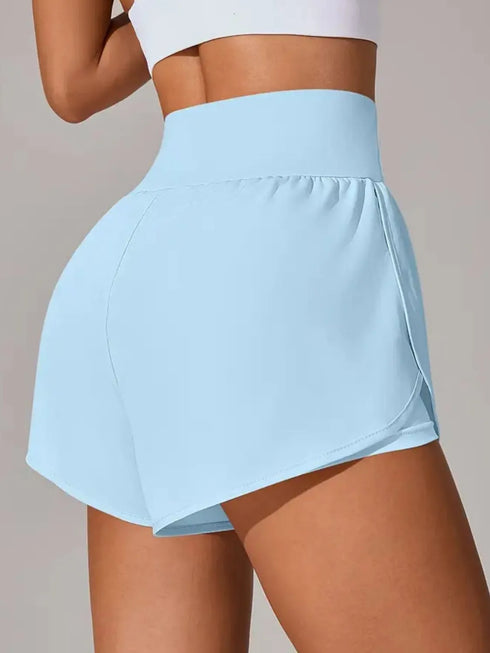 Pocketed High Waist Active Shorts - Fashorio