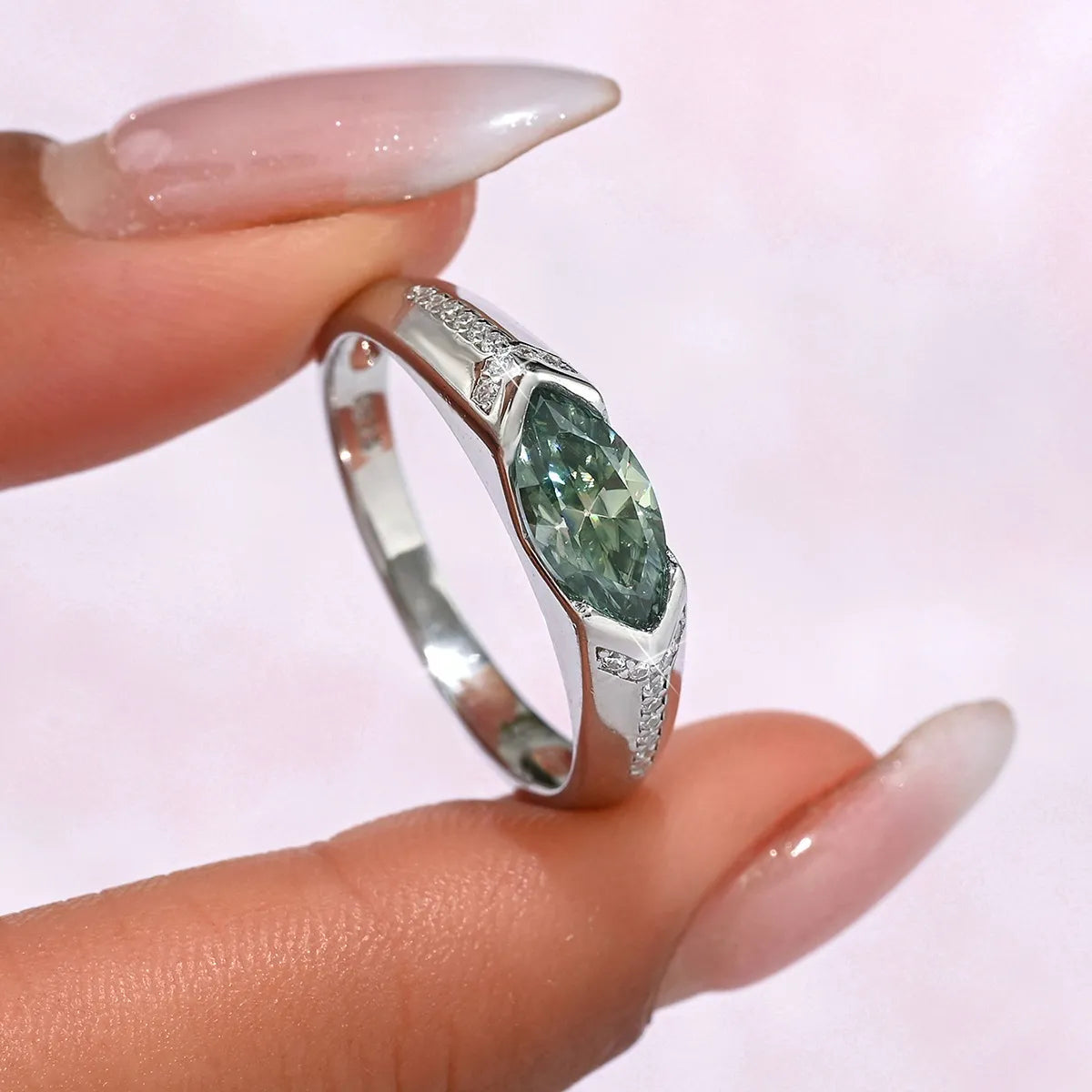 1 Carat Moissanite 925 Sterling Silver Ring - Fashorio