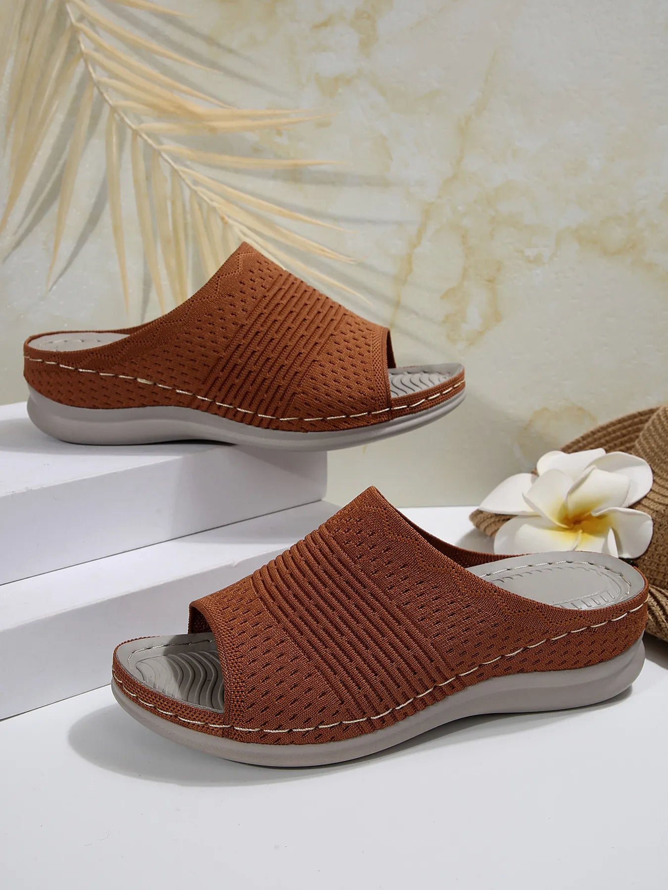 Mesh Open Toe Sandals - Fashorio