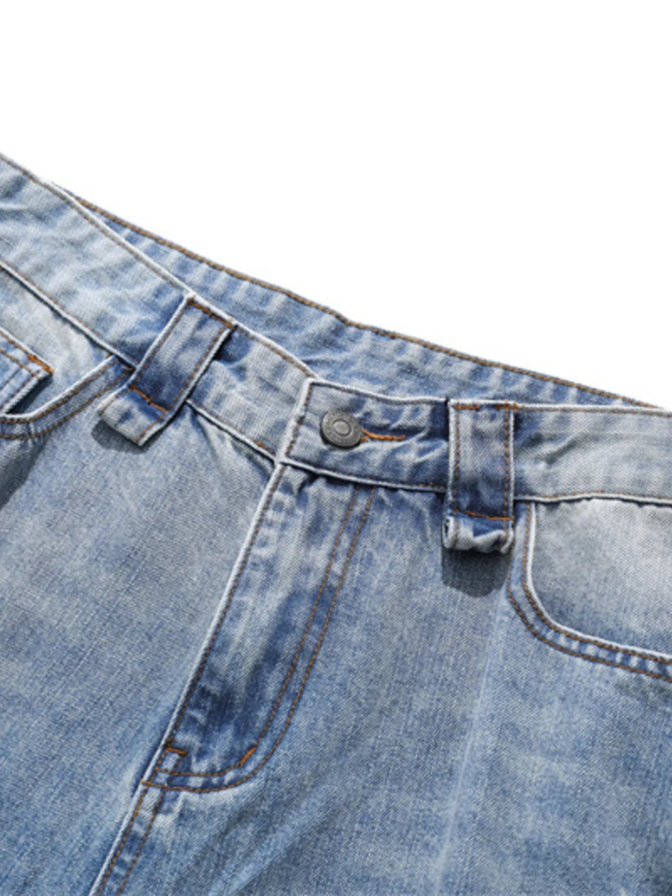 Men's Wide Leg Wash Denim Shorts - Fashorio
