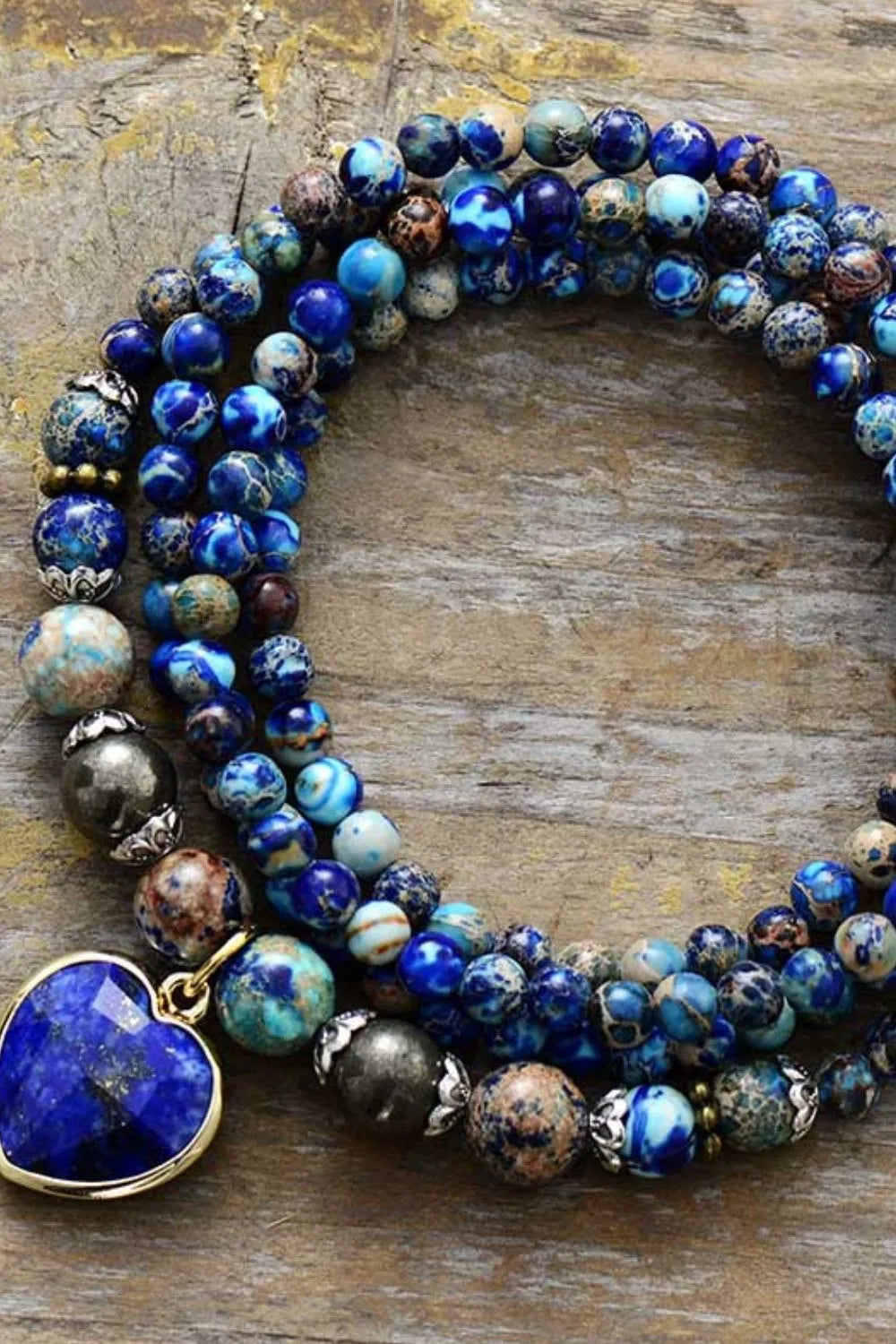 Imperial Stone Heart Three-Layered Bracelet - Fashorio