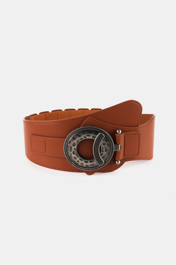 Retro Elastic Wide Belt Caramel One Size - Fashorio