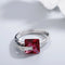 925 Sterling Silver Inlaid Zircon Ring Silver - Fashorio