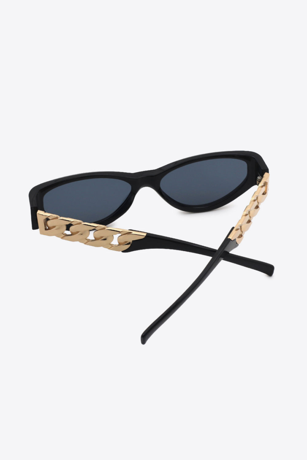 Chain Detail Temple Cat Eye Sunglasses - Fashorio