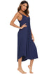 V-Neck Midi Lounge Dress - Fashorio