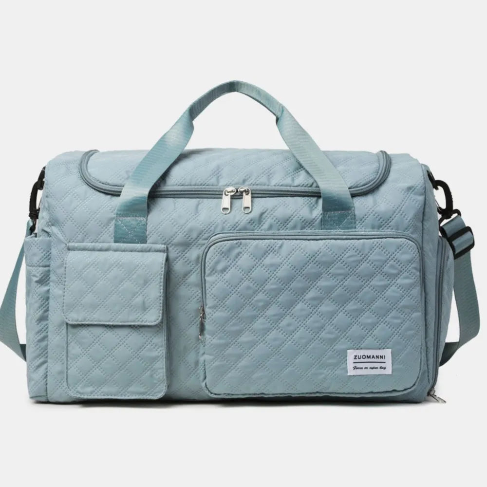 Oxford Cloth Multi Pockets Travel Bag Air Force Blue One Size - Fashorio