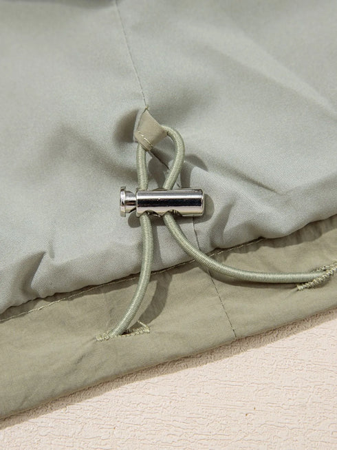 Zip Up Cropped Hooded Utility Jacket - Fashorio