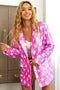 BiBi Star Pattern Sequin Blazer Hot Pink Silver - Fashorio
