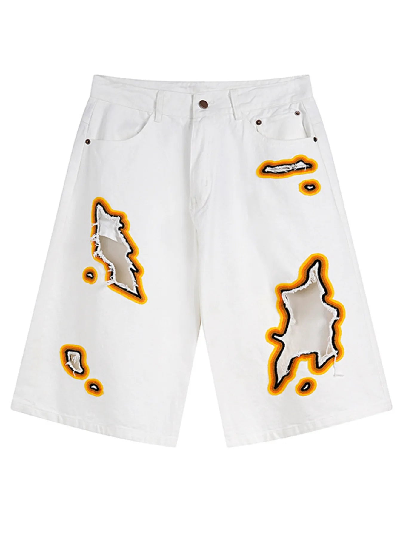 Men's Distressed Loose Fit Denim Shorts - Fashorio