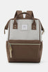 Himawari Waterproof Canvas Backpack Bag with Side Pockets Grey Mocha One Size - Fashorio