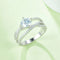 1 Carat Moissanite 925 Sterling Silver Ring Silver - Fashorio