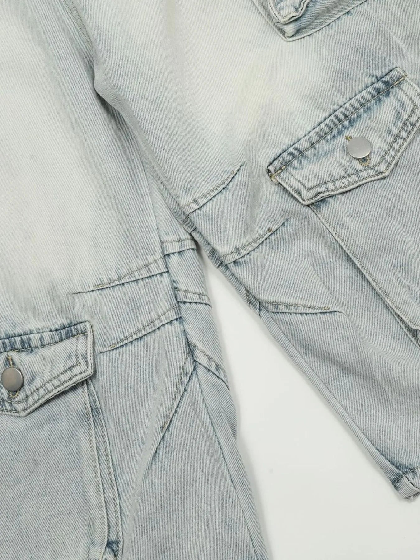 Men's Wide Leg Cargo Denim Shorts - Fashorio