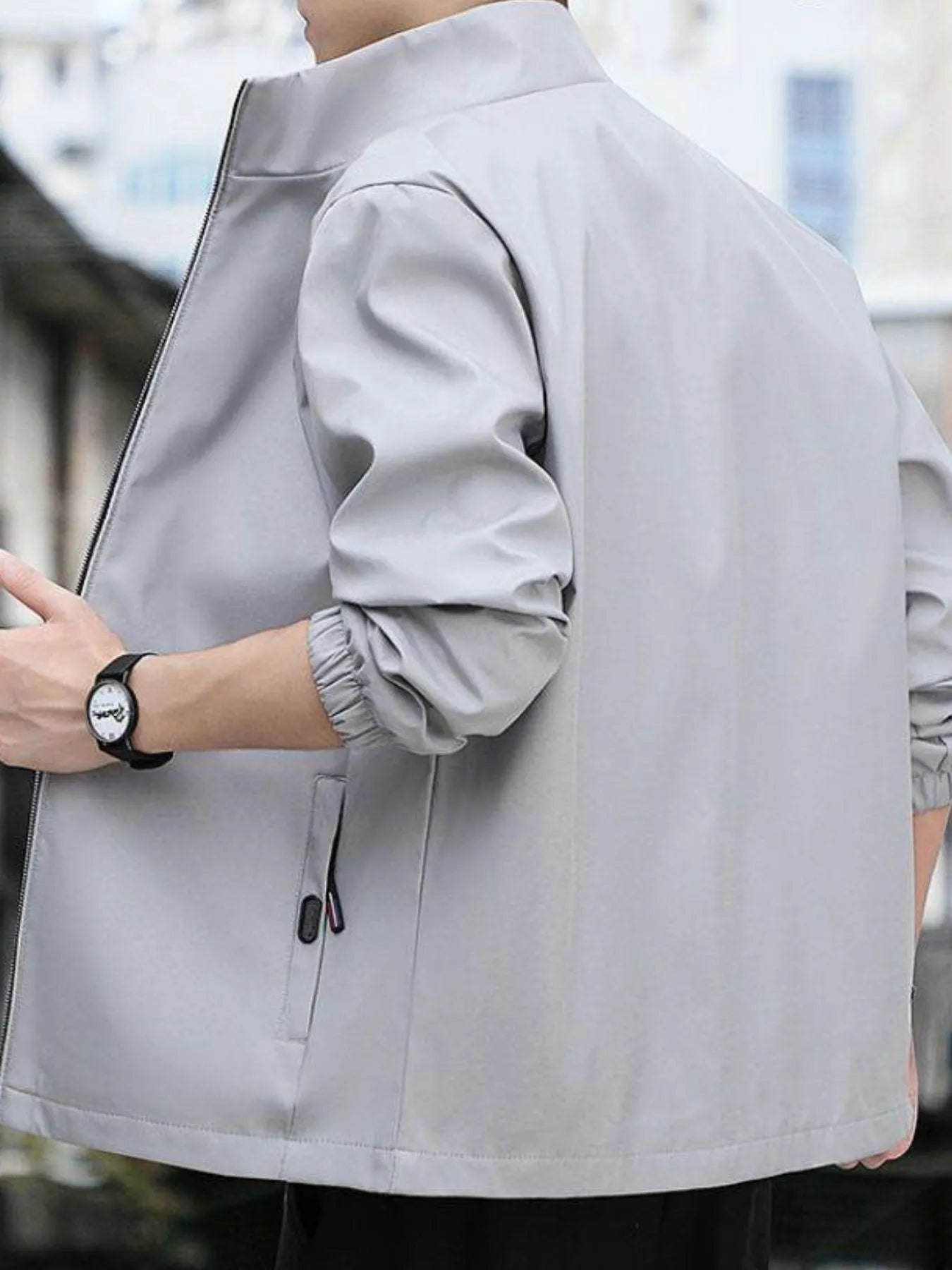 Men's Plus Size Zip Up Long Sleeve Jacket - Fashorio