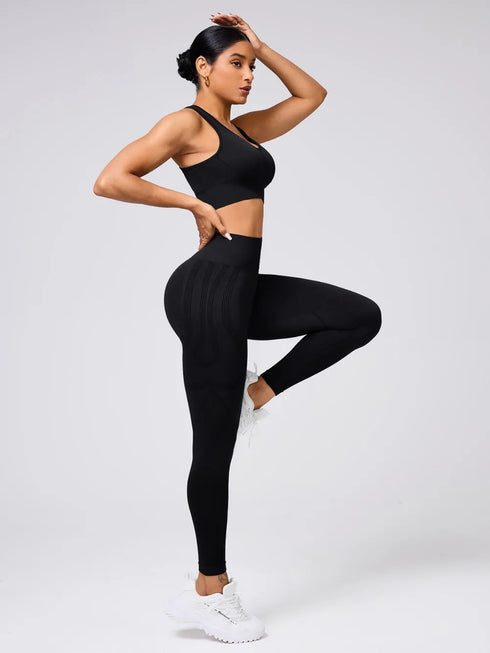 Round Neck Wide Strap Tank and Leggings Active Set - Fashorio