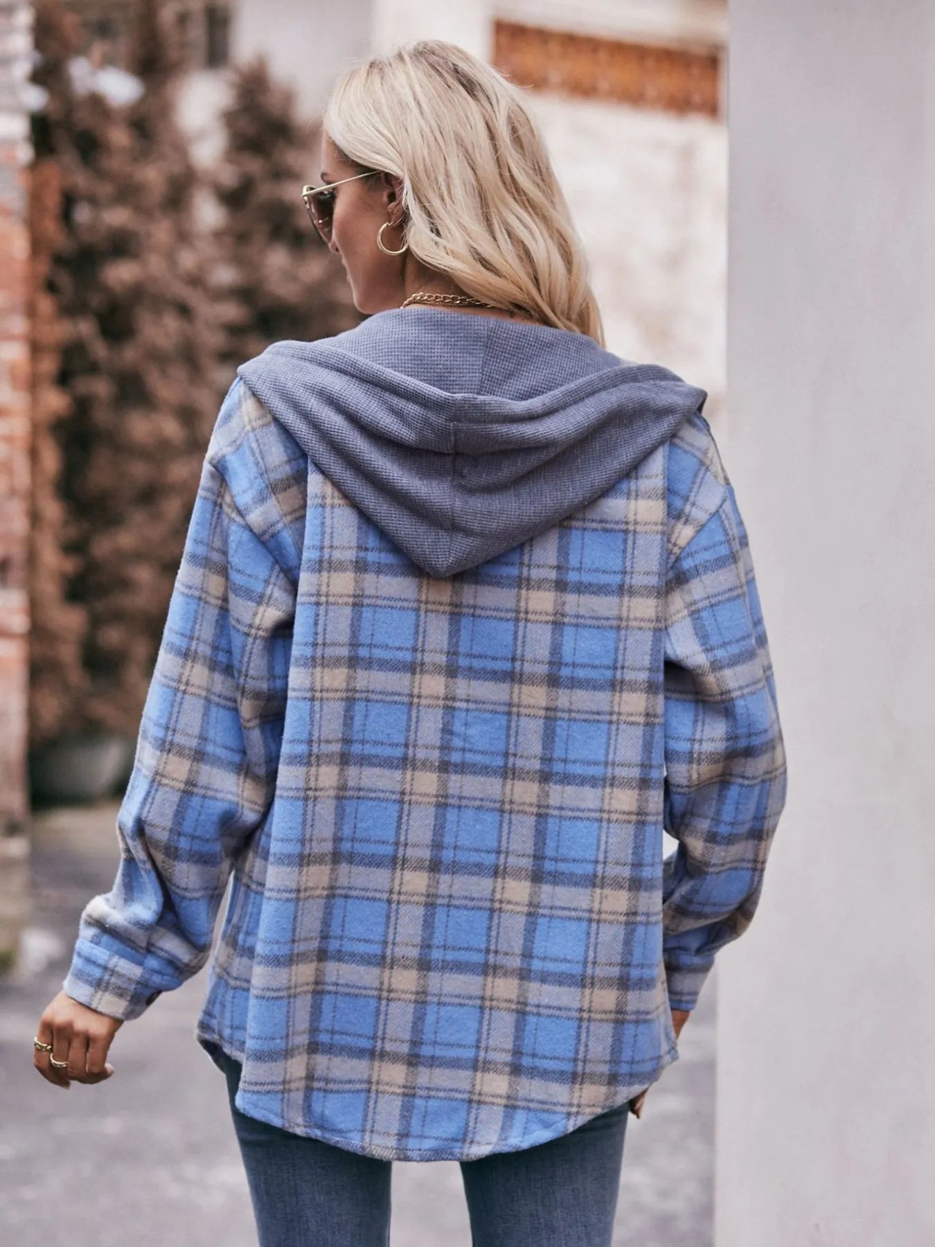 Oversized Plaid Button-Up Shacket – Lightweight Casual Layer - Fashorio