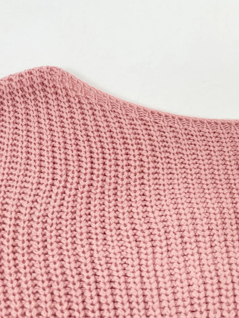 One-Shoulder Ribbed Knit Top with Relaxed Fit - Fashorio