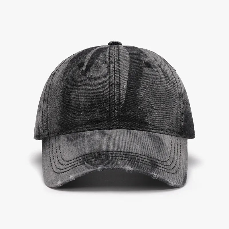 Adjustable Cotton Baseball Cap Black One Size - Fashorio