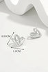925 Sterling Silver Heart Stud Earrings - Fashorio