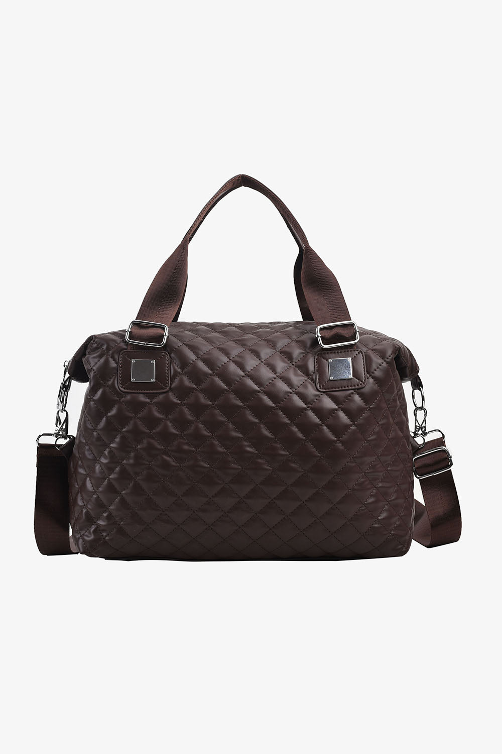 PU Leather Handbag Mocha One Size - Fashorio