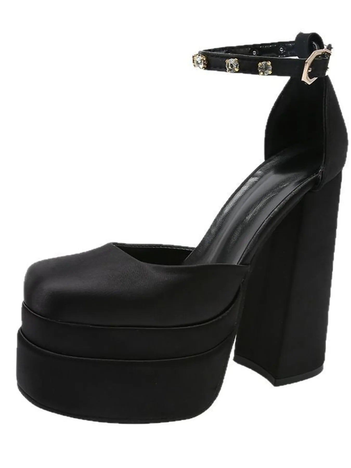 Platform High Heel Ankle Strap Pumps - Fashorio