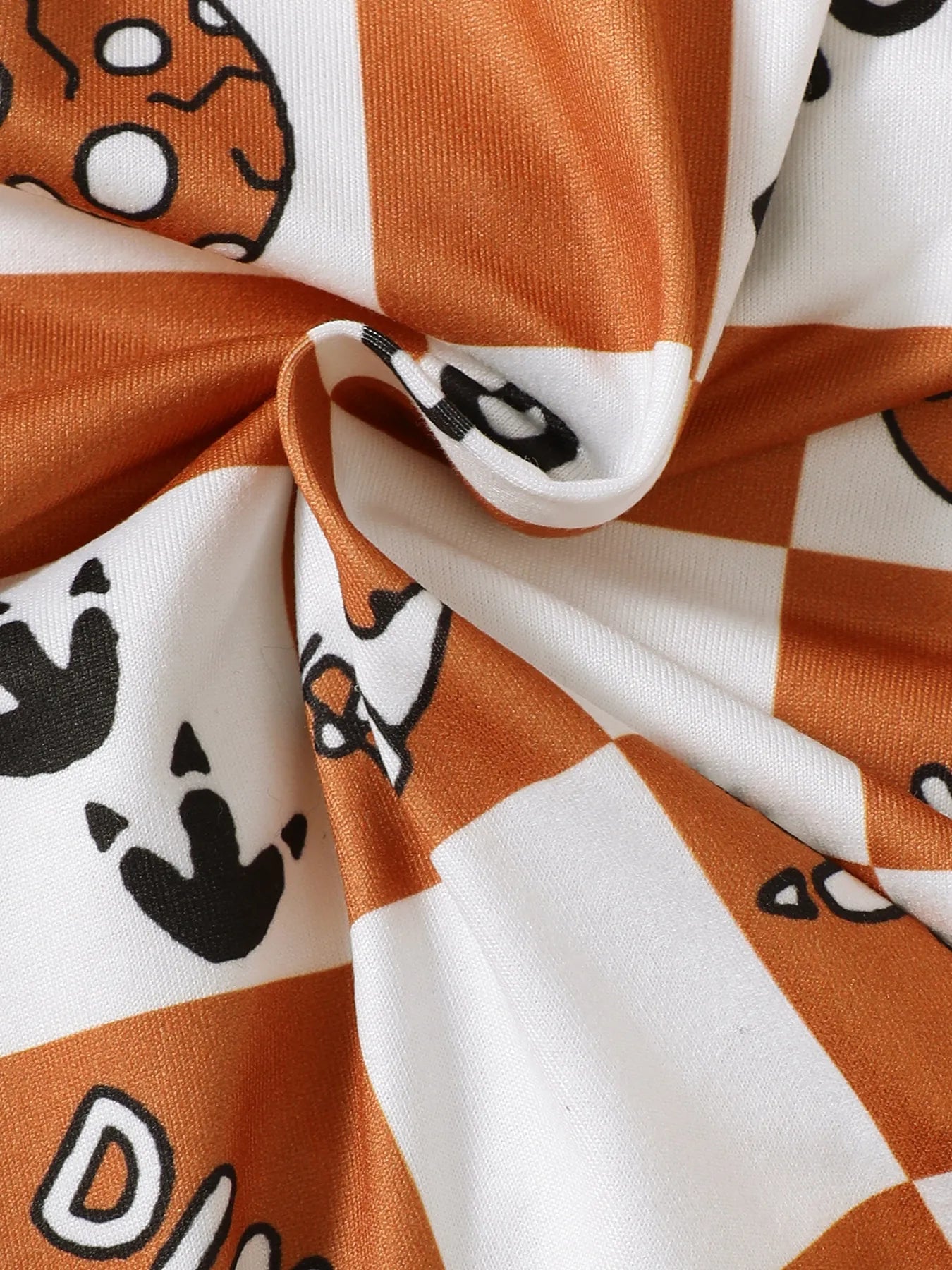 Children's Dinosaur Checkered Sleeveless Hooded Top and Shorts Set - Fashorio