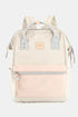Himawari Water Resistant Canvas Backpack Bag with Side Pockets Cream L.Pink One Size - Fashorio