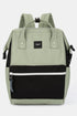 Himawari Water Resistant Canvas Backpack Bag with Side Pockets Sage Black One Size - Fashorio
