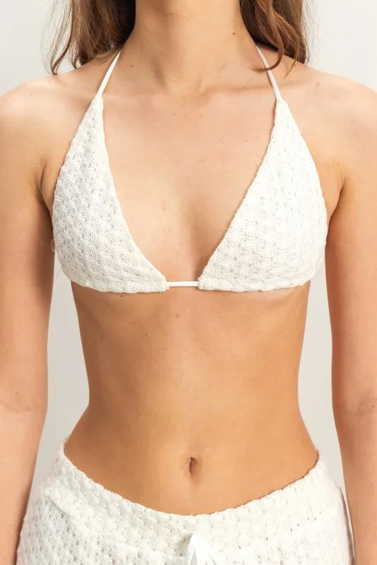 HYFVE Crochet Bra and Drawstring Pants Set - Fashorio