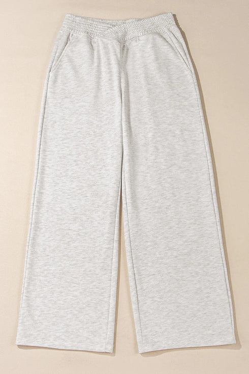 Elastic Waist Active Pants with Pockets - Fashorio