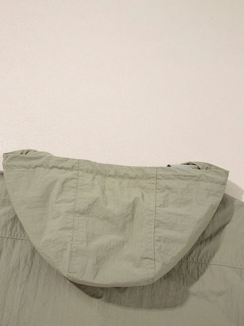 Zip Up Cropped Hooded Utility Jacket - Fashorio