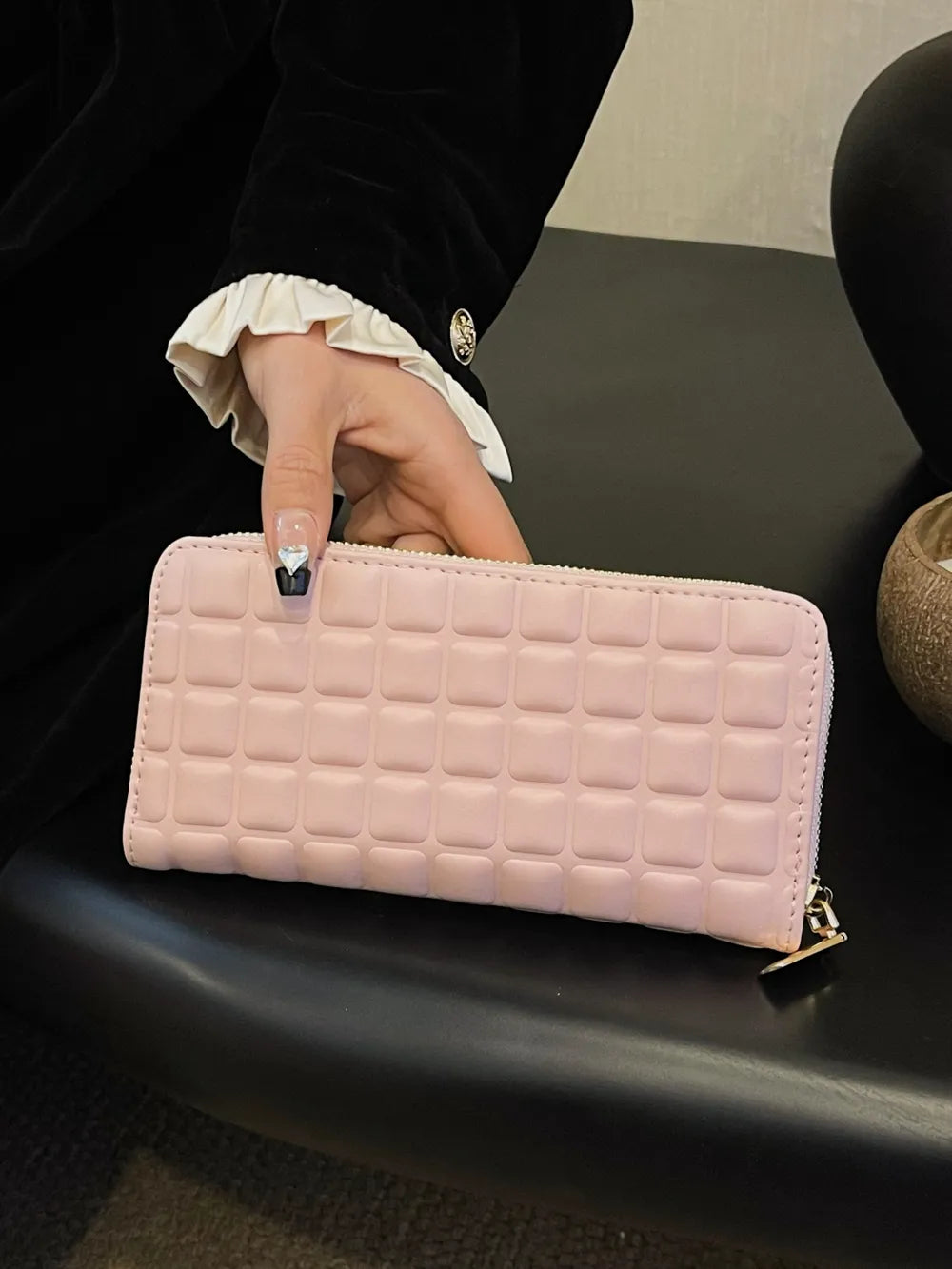 PU Leather Solid Color Wallet - Fashorio