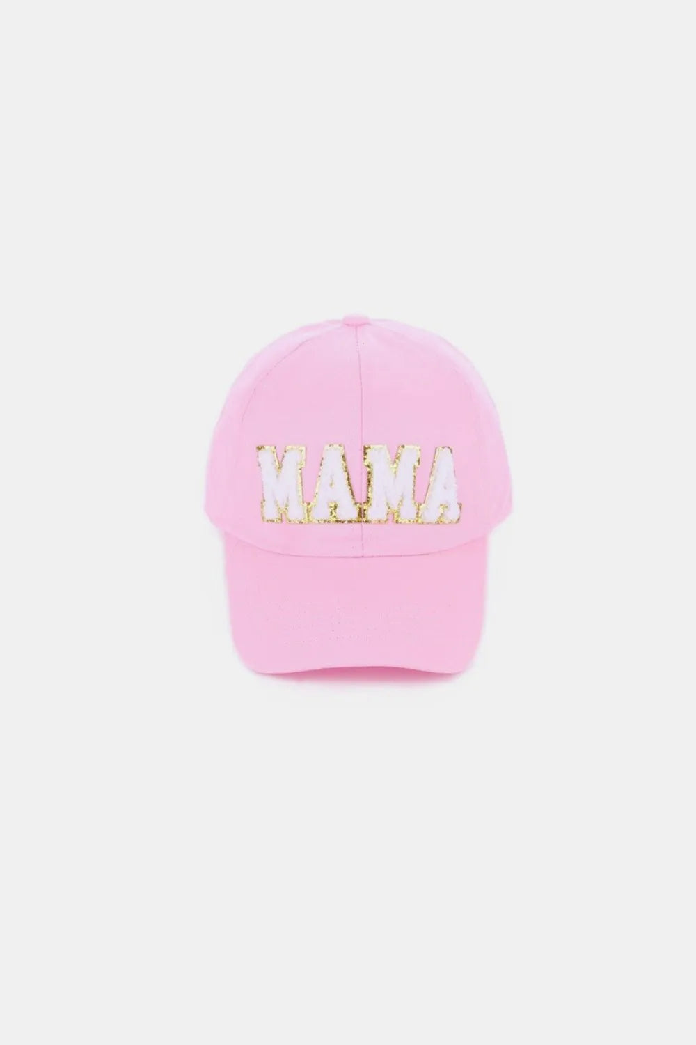 MAMA Chenille Patch Baseball Cap Pink One Size - Fashorio