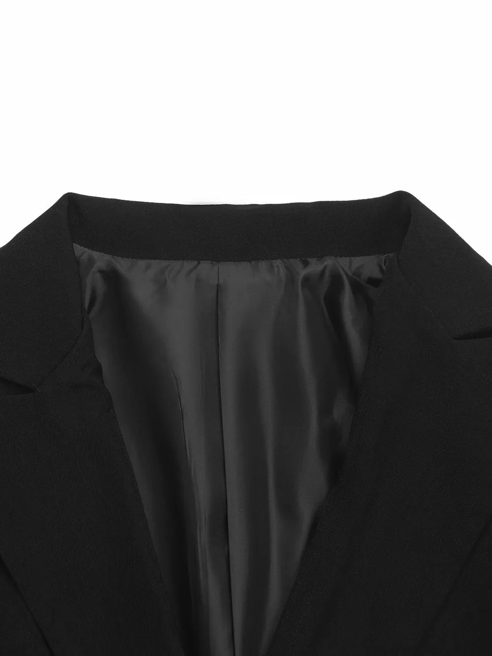 Perfee Lapel Collar Long Sleeve Blazer - Fashorio