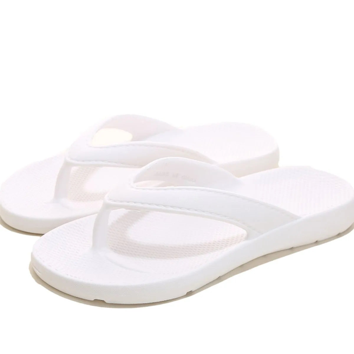 Toe Post Platform Slippers White - Fashorio