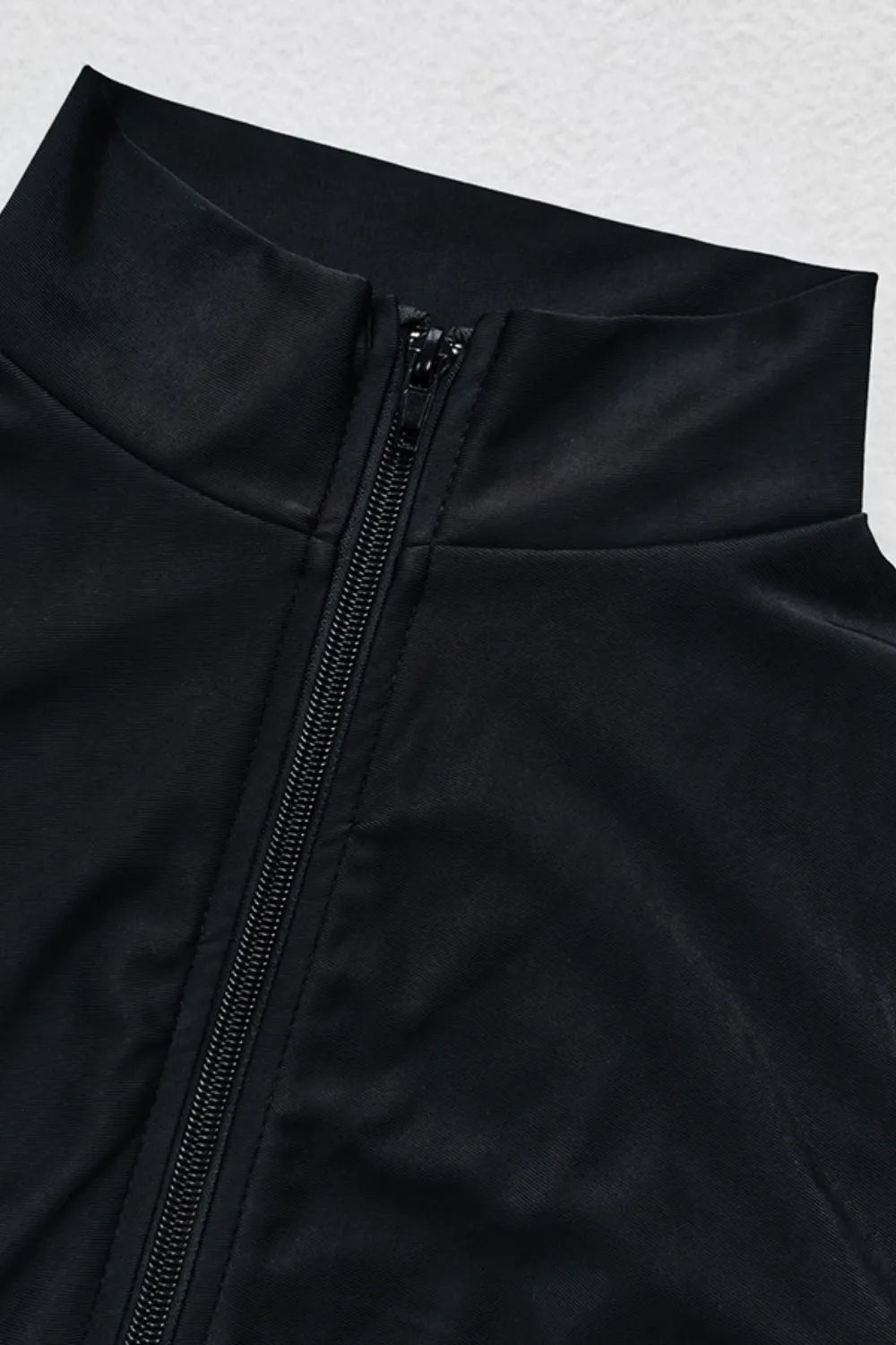 Zip Up Long Sleeve One-Piece Swimwear - Fashorio