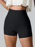 High Waist Active Shorts Black - Fashorio
