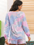 Ivy Lane Tie-Dye Long Sleeve Top and Shorts Lounge Set - Fashorio